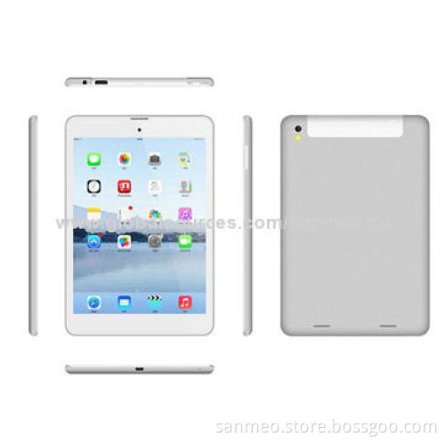 7.85-inch 3G Tablet PCs, MT8389 Quad-core/Cortex-A7/1GB DDR3/Wi-Fi/GPS/BT4.0/FM/MIC/3,600mAh Battery